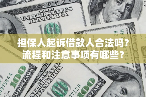 武汉担保人起诉借款人合法吗？流程和注意事项有哪些？