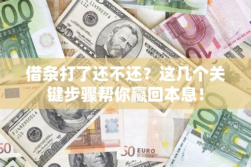武汉借条打了还不还？这几个关键步骤帮你赢回本息！