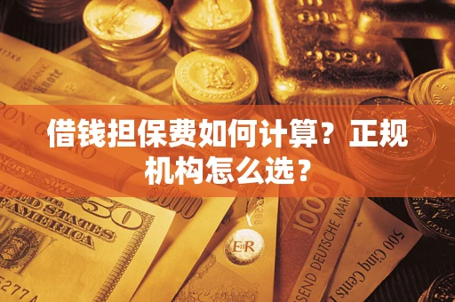 武汉借钱担保费如何计算？正规机构怎么选？