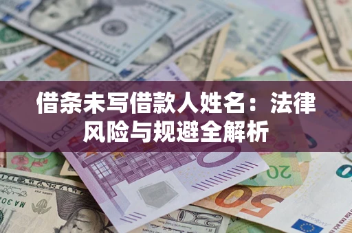 武汉借条未写借款人姓名：法律风险与规避全解析