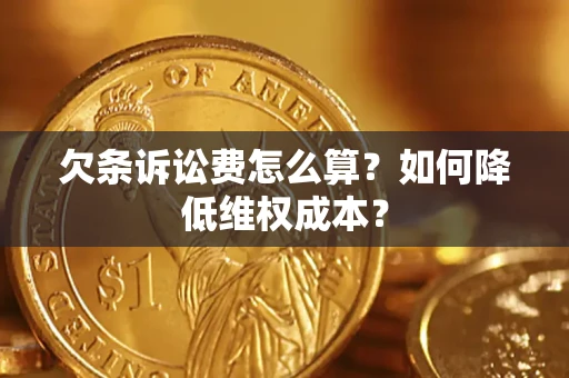 武汉欠条诉讼费怎么算？如何降低维权成本？