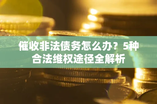 武汉催收非法债务怎么办？5种合法维权途径全解析