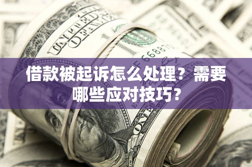 武汉借款被起诉怎么处理？需要哪些应对技巧？